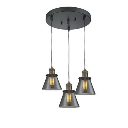 Innovations Lighting 3 Light Adjustable Cord Pan Chandelier With Glass 211/3-SN-G63